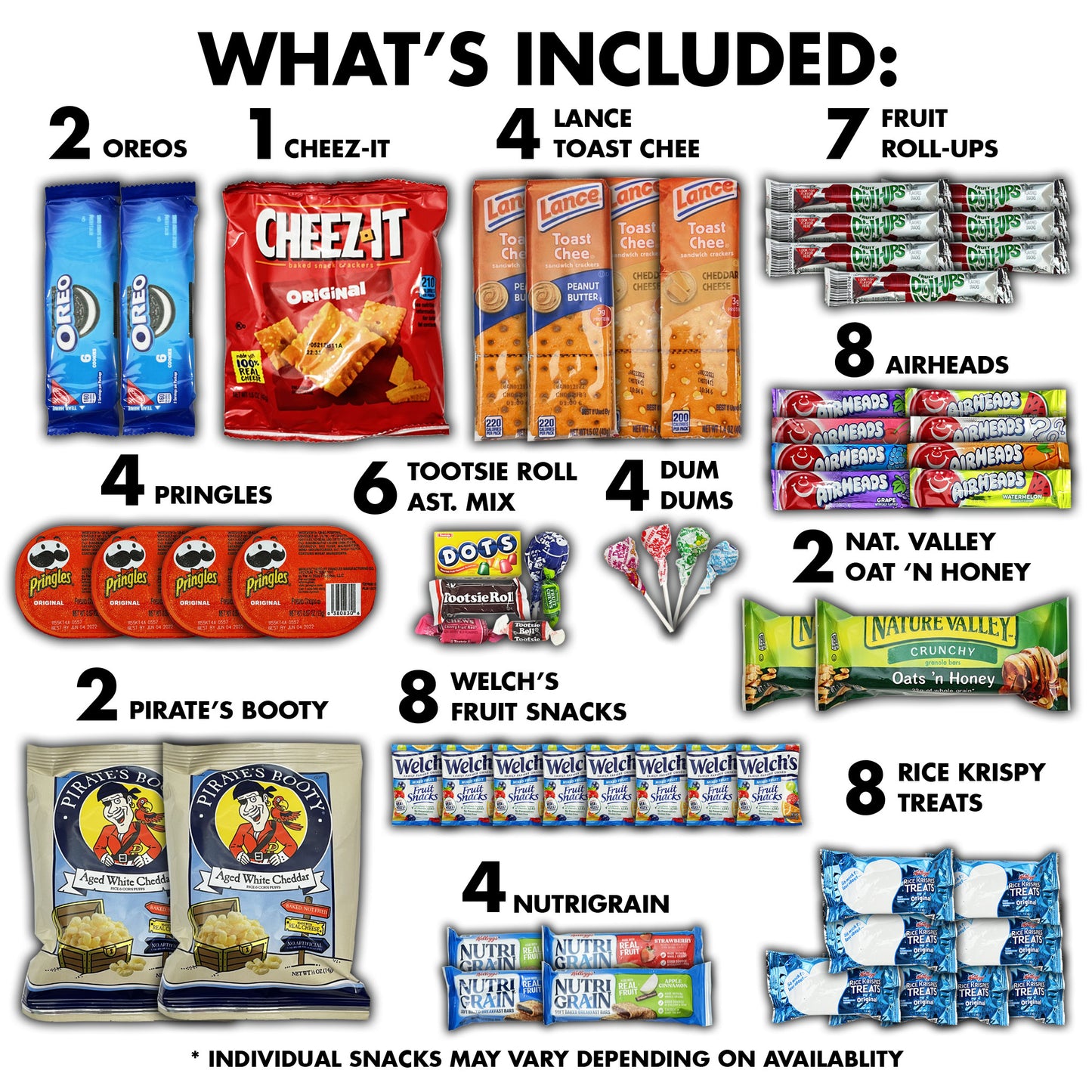 Ultimate Snack Candy Gift Box 120 Count Variety Pack Care Package