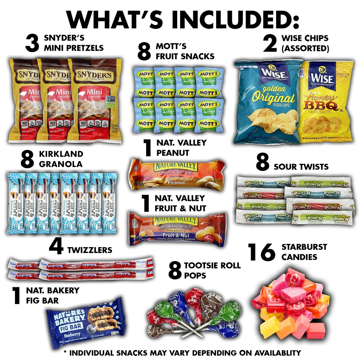 Ultimate Snack Candy Gift Box 120 Count Variety Pack Care Package