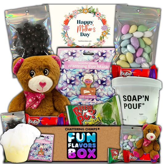 Mothers Day Gift Box Variety Pack Care Package with Handmade Soap, Chocolates, Candy and More, Self Care Gift Box