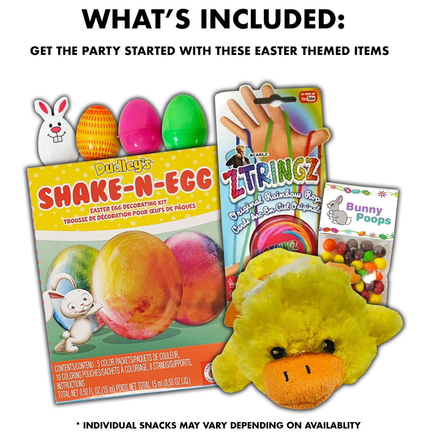 Easter Candy Basket Fillers Variety Pack Care Package Gift Box 60 Count