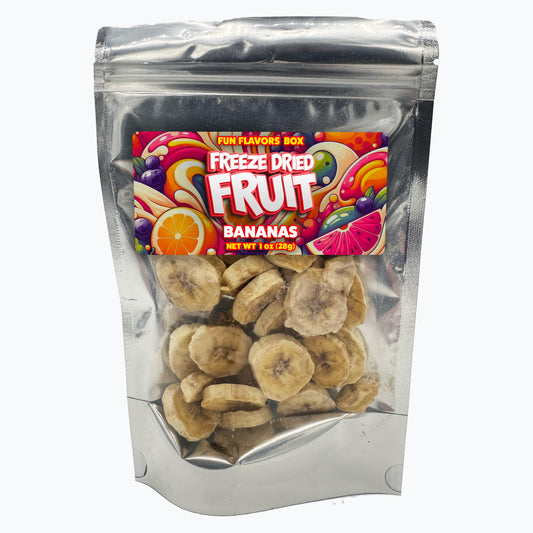 Freeze Dried Bananas Natural Crunchy Fruit, 1 oz
