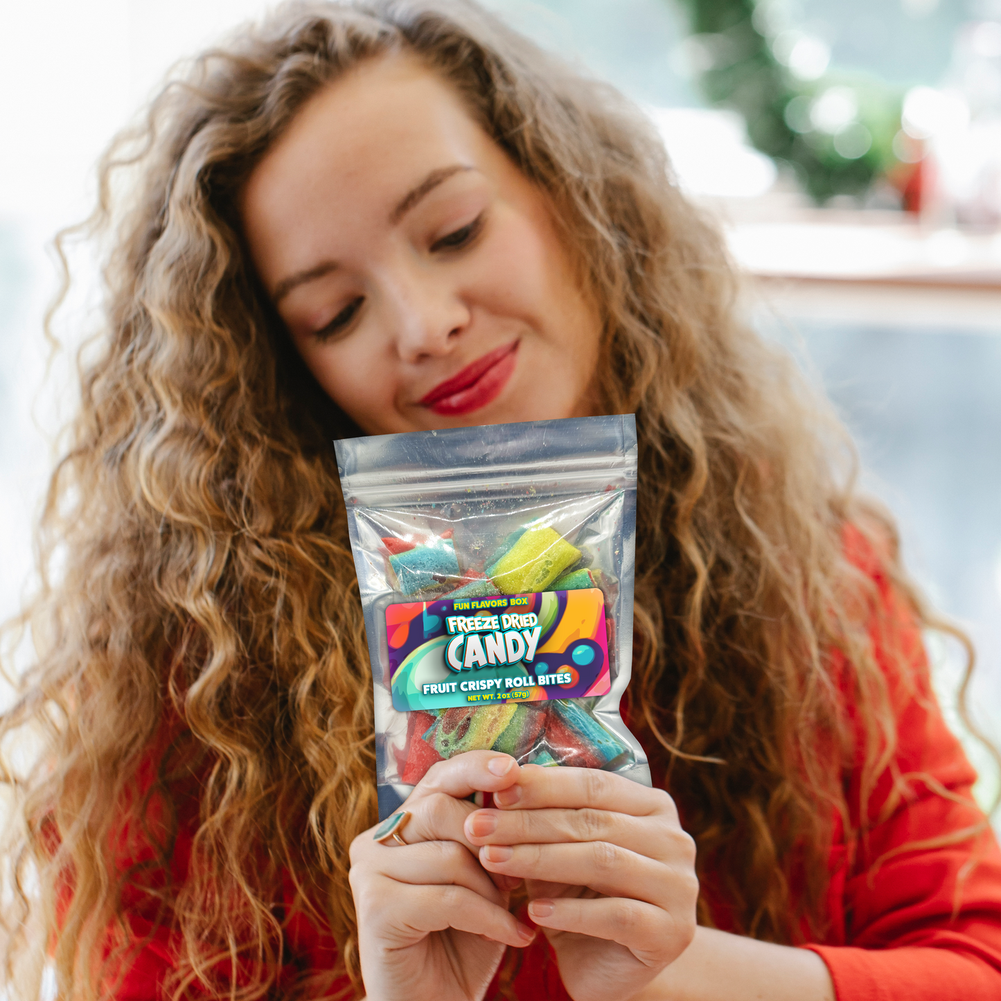 Freeze Dried Candy Fruit Crispy Roll Bites Variety Pack Crunch Candy Snack 2 oz