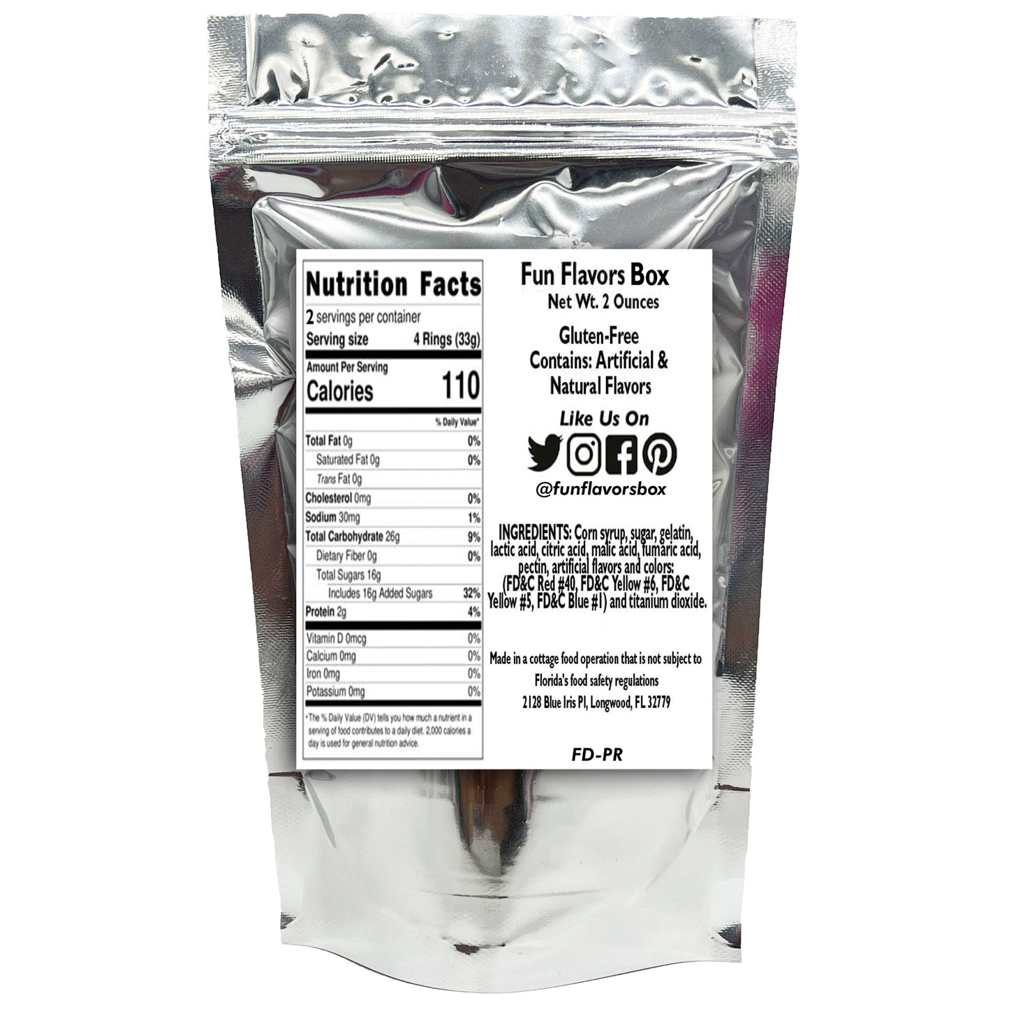 Freeze Dried Candy Peach Rings Crispy Treats, 1.3 oz Crunchy Candy Snack – Space Theme Party Favor Gift Idea