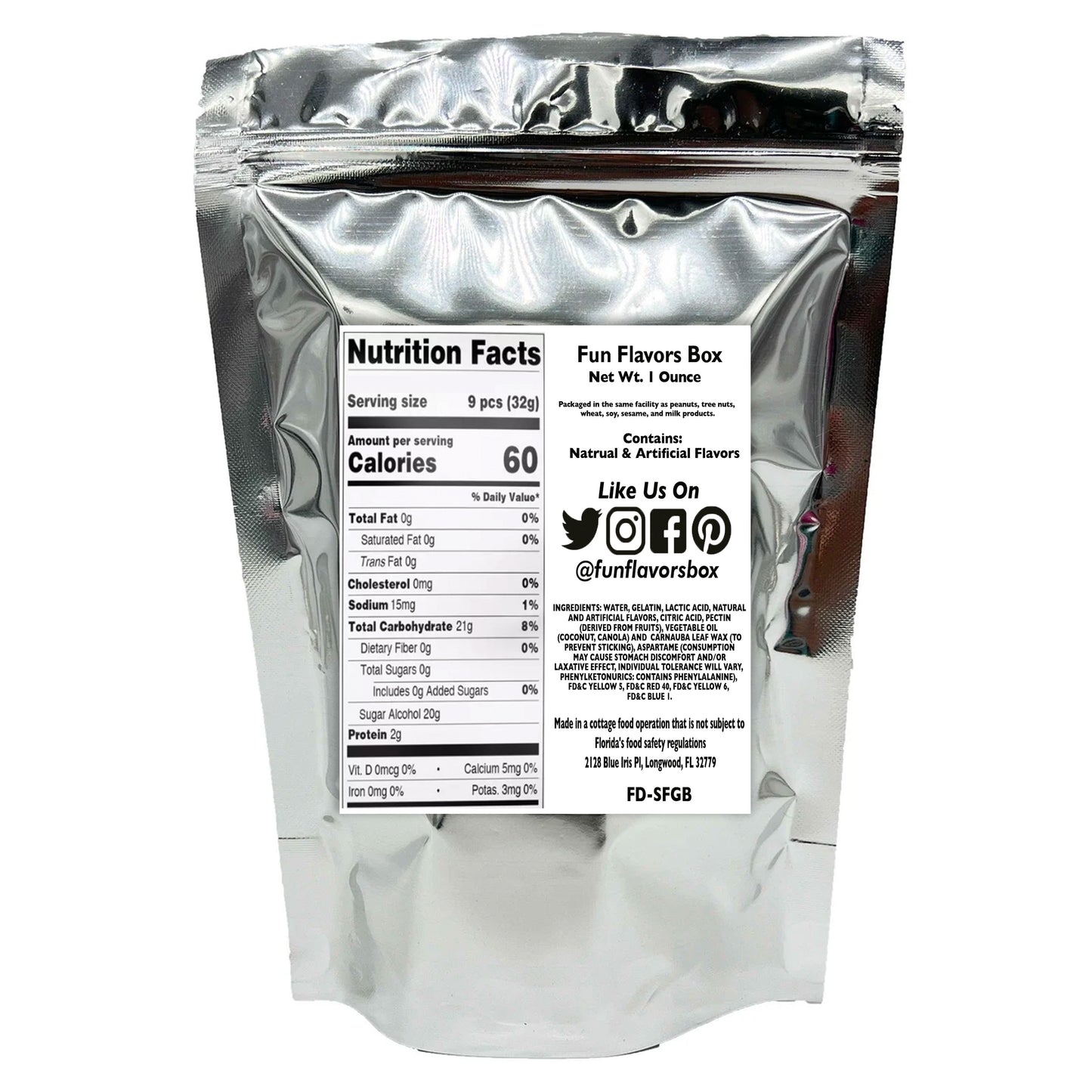 Sugar Free Freeze-Dried Gummy Bears Variety Pack – Crunch Candy Treats, 1 oz