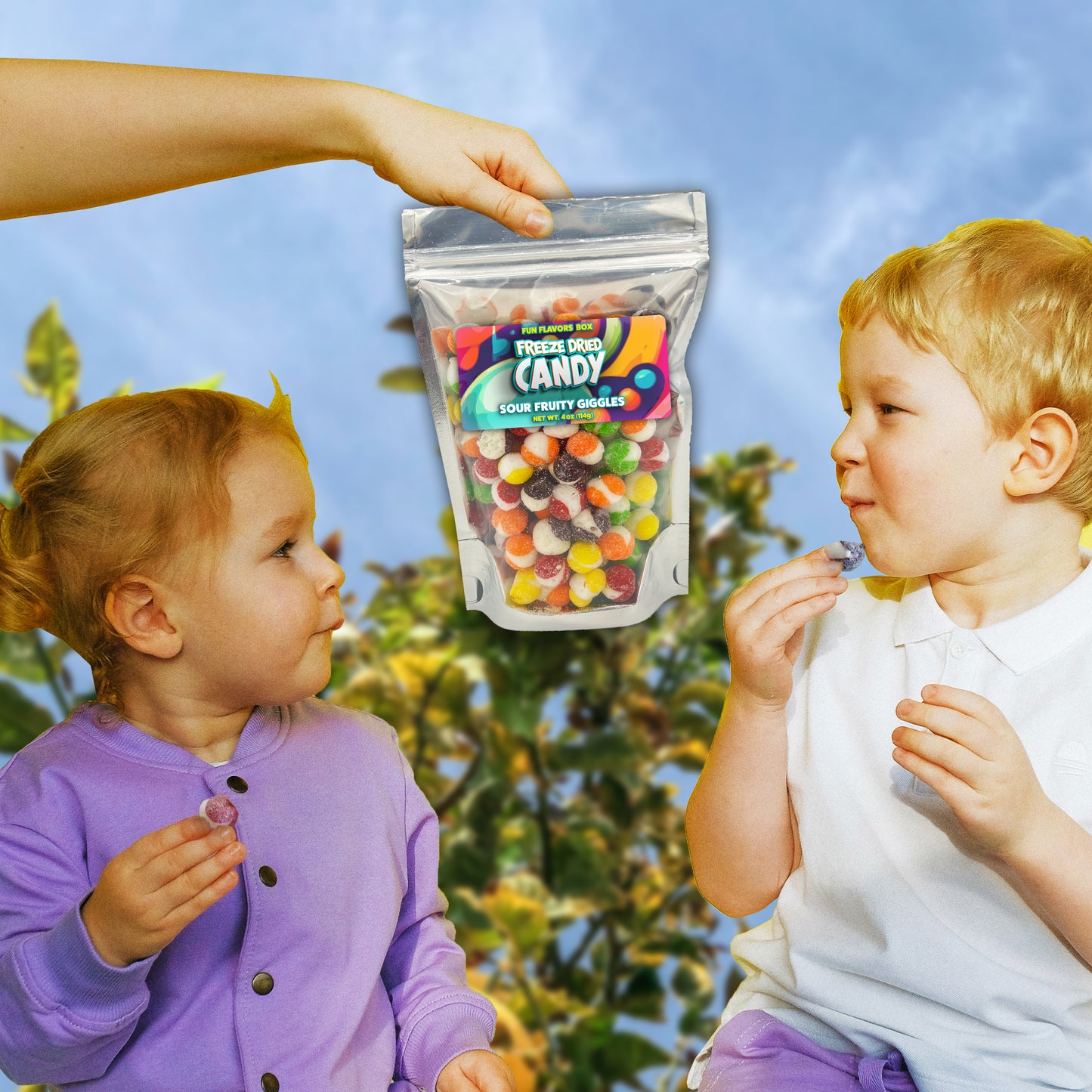 Freeze Dried Candy Sour Fruity Originals Variety Pack – Crunchy Unique Snack Treats, 4 oz
