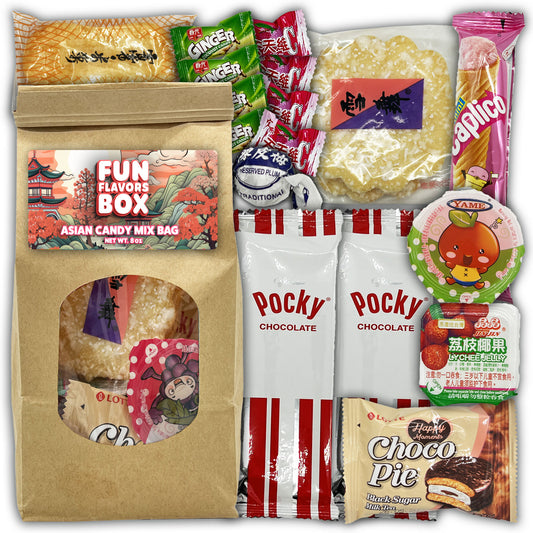 Asian Snack Candy Mix Bag (20 Count) Variety Pack for Birthday, Thank You, Party Favors, Thinking of You, Individually Wrapped Treats, Exotic Unique Gift