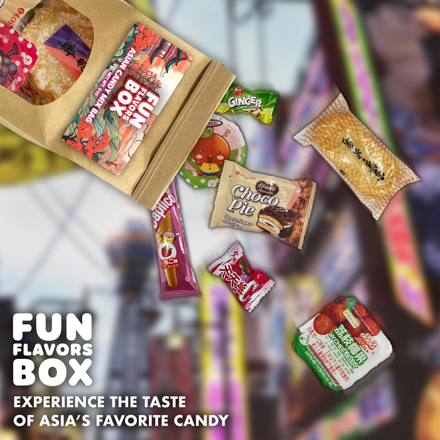 Asian Snack Candy Mix Bag (20 Count) Variety Pack for Birthday, Thank You, Party Favors, Thinking of You, Individually Wrapped Treats, Exotic Unique Gift