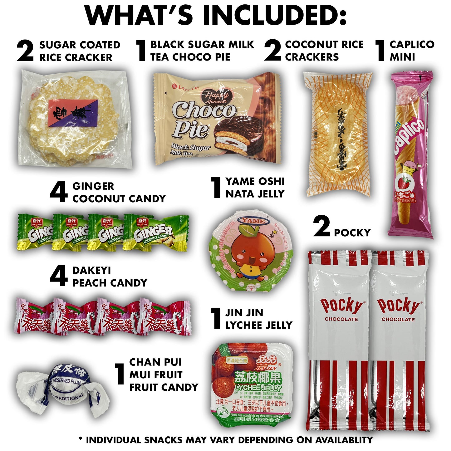 Asian Snack Candy Mix Bag (20 Count) Variety Pack for Birthday, Thank You, Party Favors, Thinking of You, Individually Wrapped Treats, Exotic Unique Gift