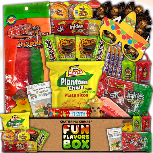 Mexican Cinco de Mayo Variety Pack Mix Gift Box - Authentic Mexican Snacks and Treats