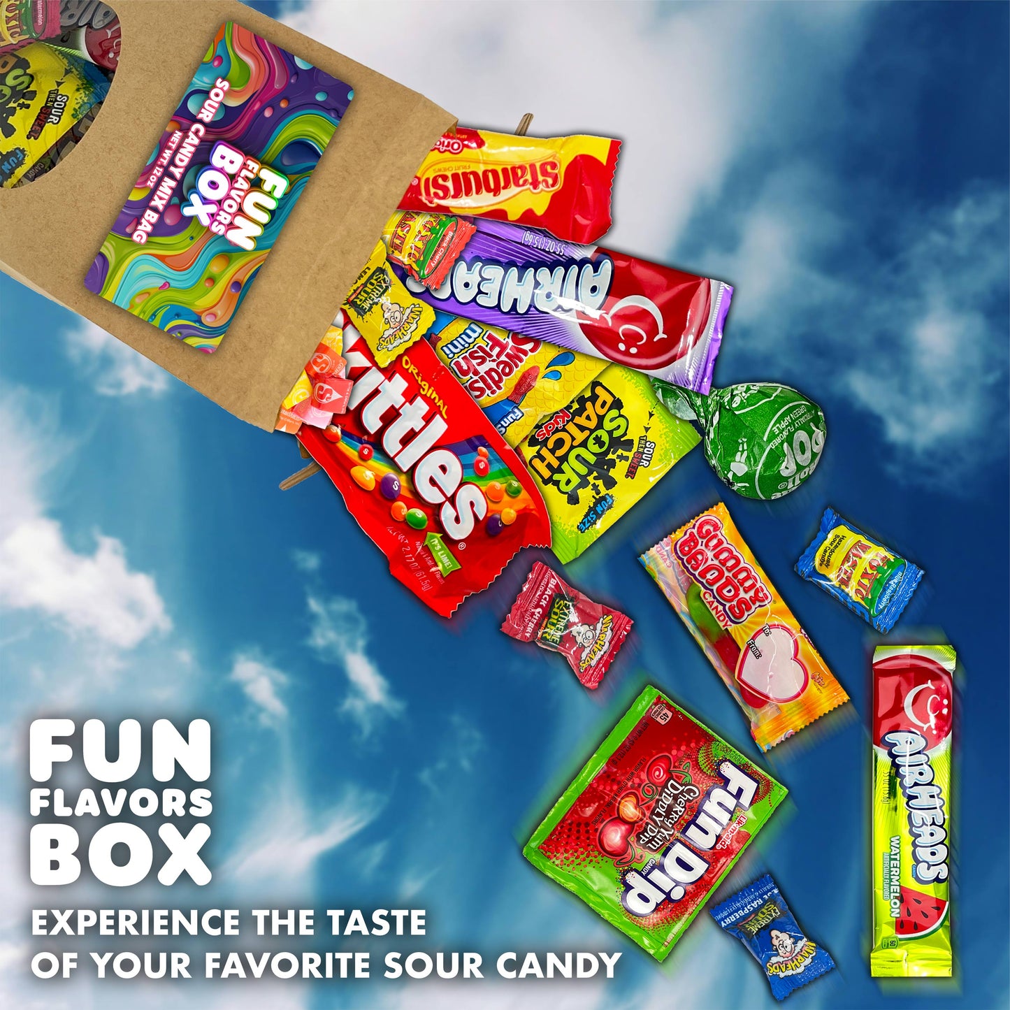 Sour Candy Mix Bag, Variety Pack, 35 Count, Birthday, Party Favors