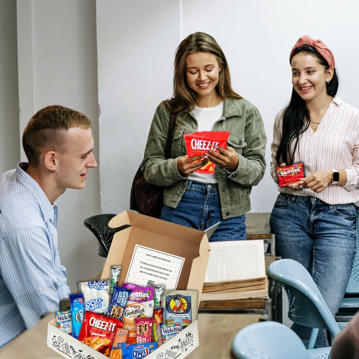 Snack Gift Pack (45 Count) Variety Snack Box, Lunch Box Snacks, College Care Package Appreciation Gift