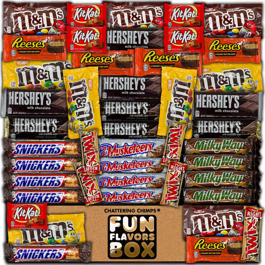 Chocolate Gift Box Full Size Candy Bars Variety Pack 40 Count