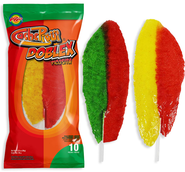 SLAPS LOLLIPOPS DOBLEX CUCUMBER CHAMOY PEG BAG (10 CT)