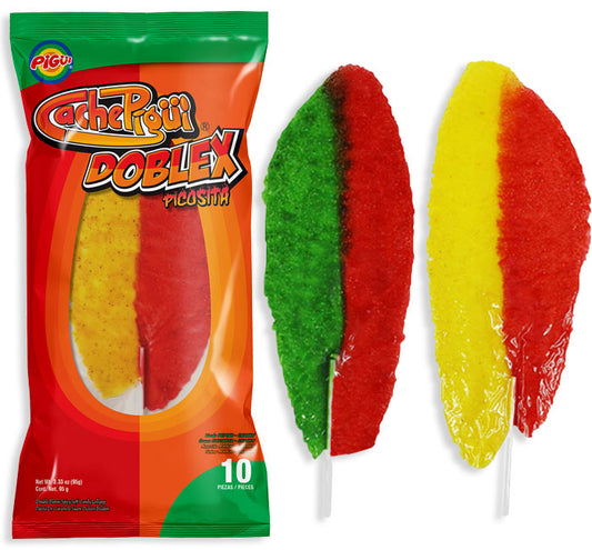 SLAPS LOLLIPOPS DOBLEX CUCUMBER CHAMOY PEG BAG (10 CT)