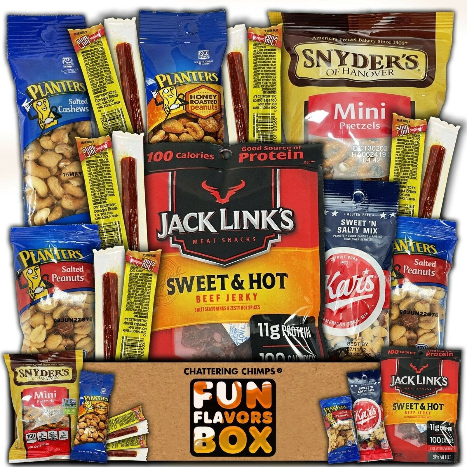 Deluxe Low Carb Keto Friendly Snacks Box, Healthy Snacks Gift Basket