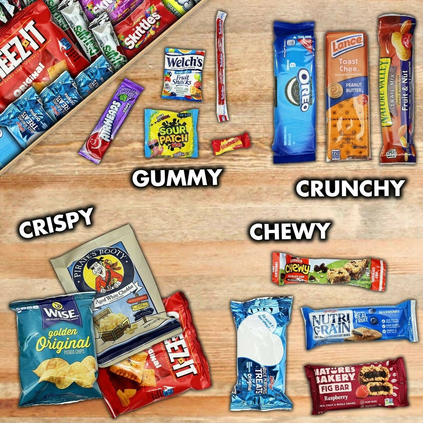Nut Free Snack Gift Box 20 Count Variety Pack Care Package Sampler