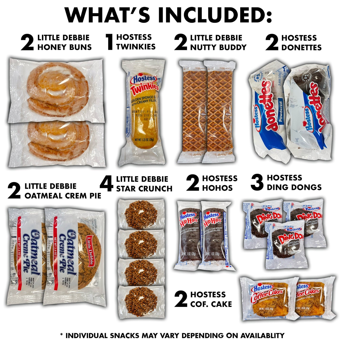 American Desserts Pastry Snack Gift Box Variety Pack 20 Count Sweet Treats Care Package
