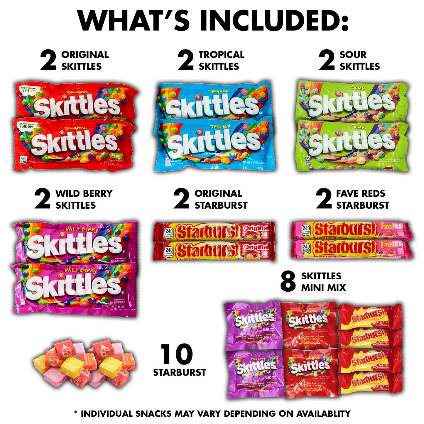 Candy Snack Box Variety Care Package Gift Basket Stuffers Kids Teens Grandchildren Men Women College Students Office Sampler