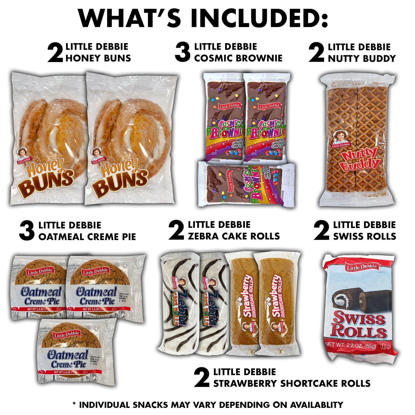 Premium Pastries Snack Box Variety Pack 16 Count Dessert Care Package
