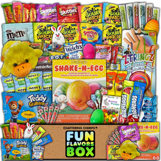 Easter Candy Basket Fillers Variety Pack Care Package Gift Box 60 Count