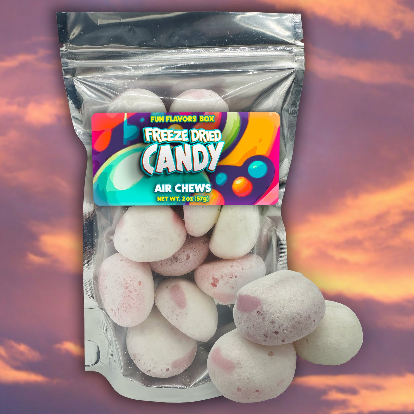 Freeze Dried Candy Air Chews Fruity Crunch Treats 2 oz