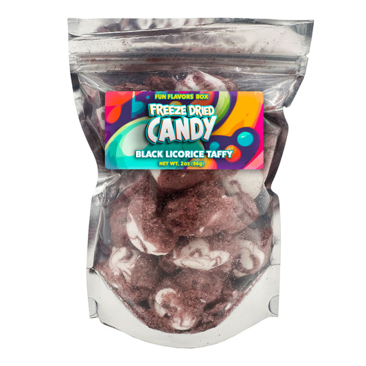Freeze Dried Candy Black Licorice Taffy Crunch Treats, 2 oz