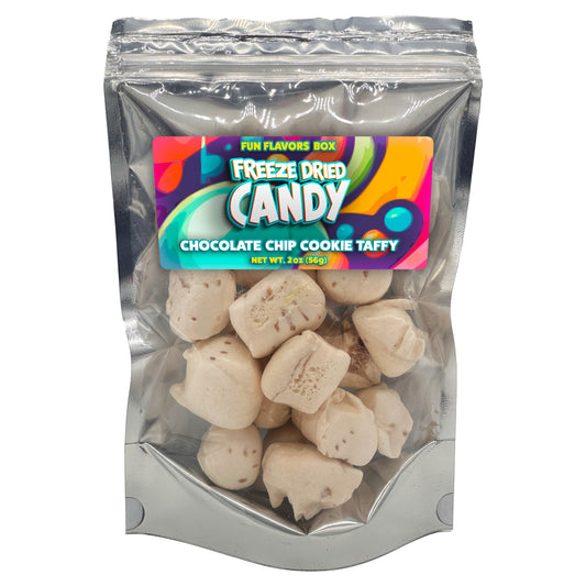 Freeze Dried Candy Chocolate Chip Cookie Taffy Crunch Treats, 2 oz