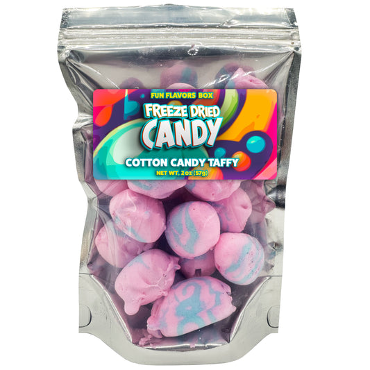 Freeze Dried Cotton Candy Taffy Crunchy Treats 2 oz