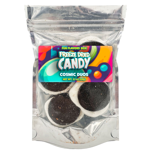 Freeze Dried Candy Cosmic Duos Chocolate Vanilla Cookie Crunch Treats, 2.1 oz