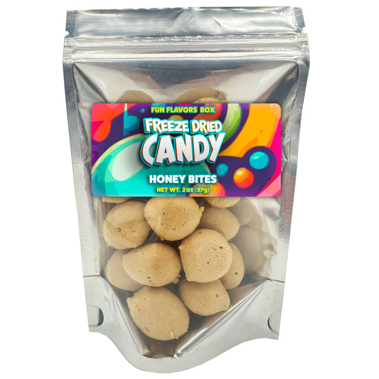 Freeze Dried Candy Honey Bites Taffy Crunchy Treats, 2oz