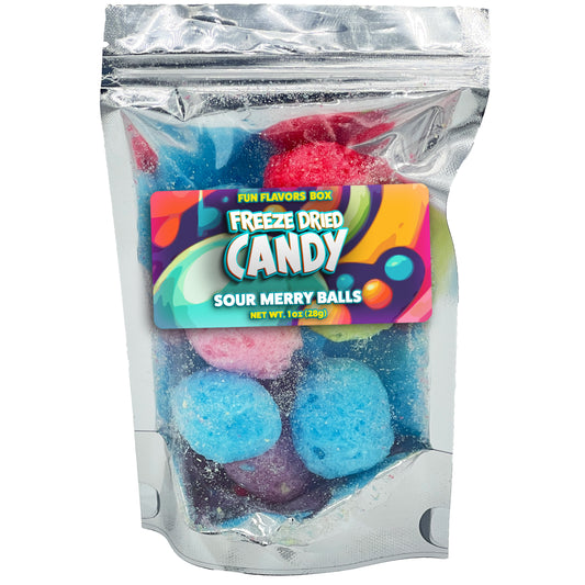 Freeze Dried Candy Sour Merry Balls Variety Pack Crispy Treats