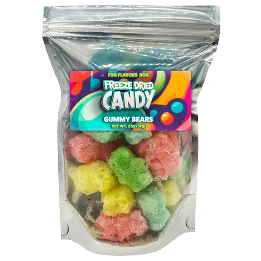 Freeze Dried Candy Gummy Bears Variety Pack Crunchy Treats – Space Theme Party Favor Gift Idea, 2 oz
