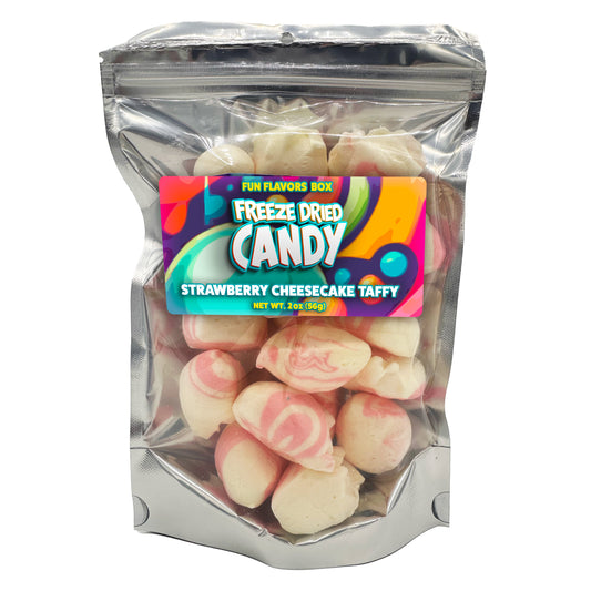 Freeze Dried Candy Strawberry Cheesecake Taffy Crunch Treats, 2 oz