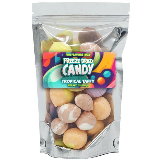 Freeze Dried Candy Tropical Taffy Variety Pack- Crunchy Snack - Space Theme Party Favor Gift Idea