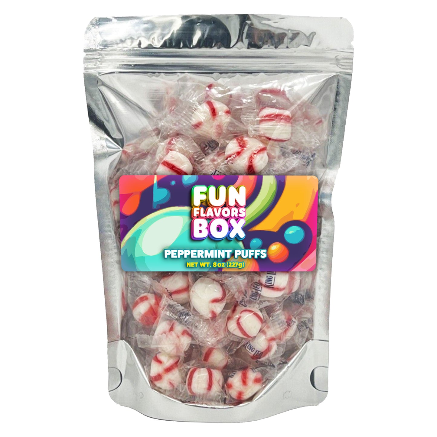 Soft Peppermint Puffs Candy, Gluten-Free, Kosher, Half Pound 8 oz