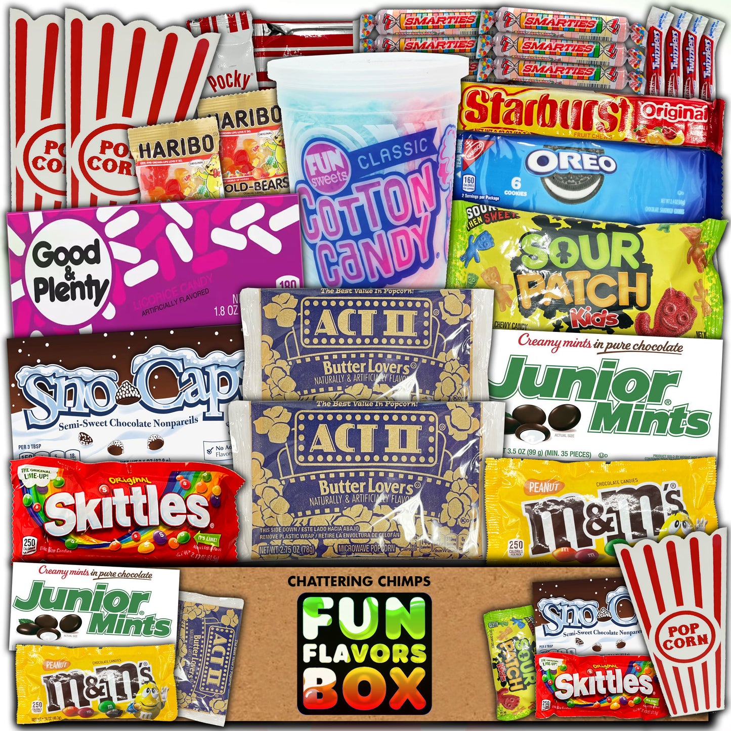 Favorite Movie Night Nostalgic Theater Snacks Candy Gift Box Popcorn Bucket Care Package