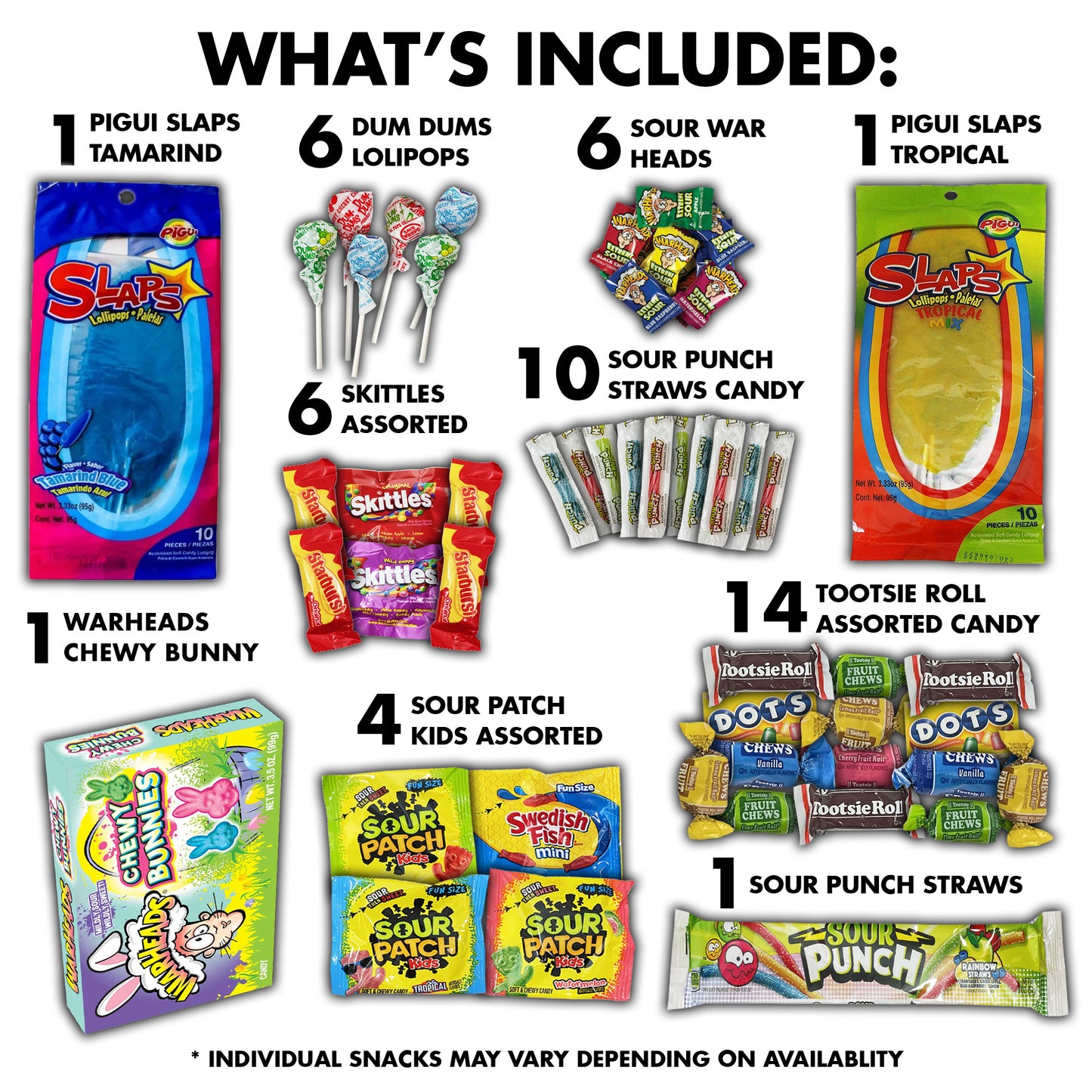 Kids Candy Box (50 Count) Snack Box Variety Treat Box. College Care Package