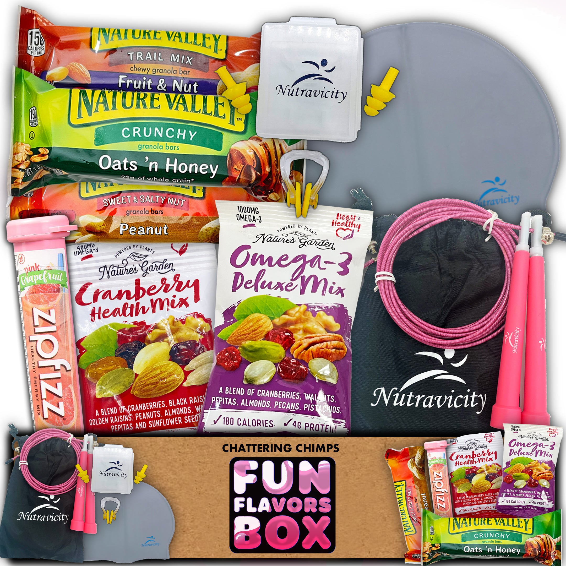 Fun Flavors Box Fitness Exercise Snack Care Package Gift Box
