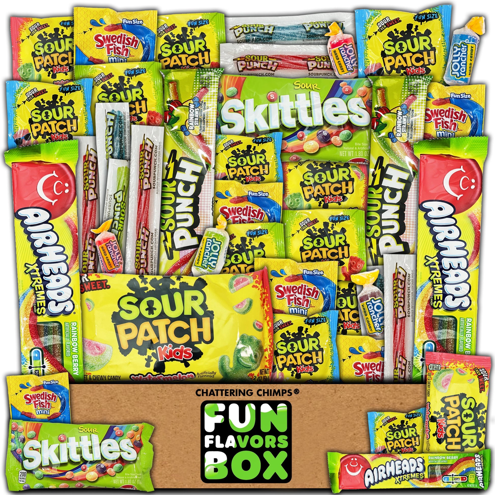 Fun Flavors Box Premium Sweet and Sour Candy Candy Snack Gift Box