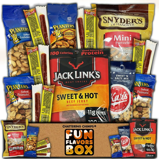 Favorites Low Carb Foods Snack Gift Box 12 Count Beef Jerky Nuts Snacks Care Package Personalized Sampler