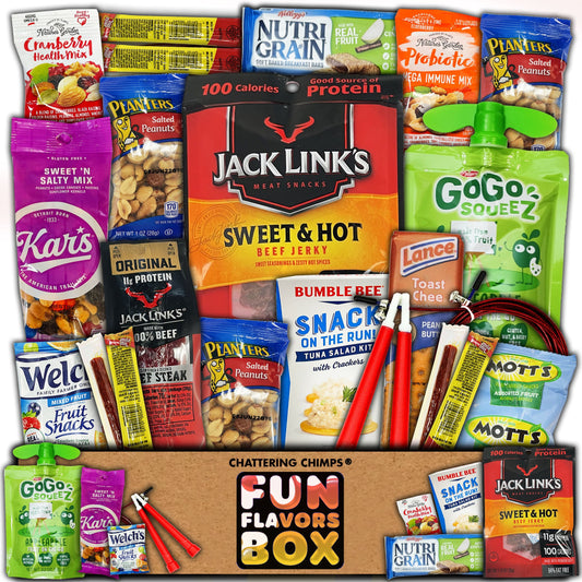 Fitness Snack Gift Box Variety Pack, College Student Care Package