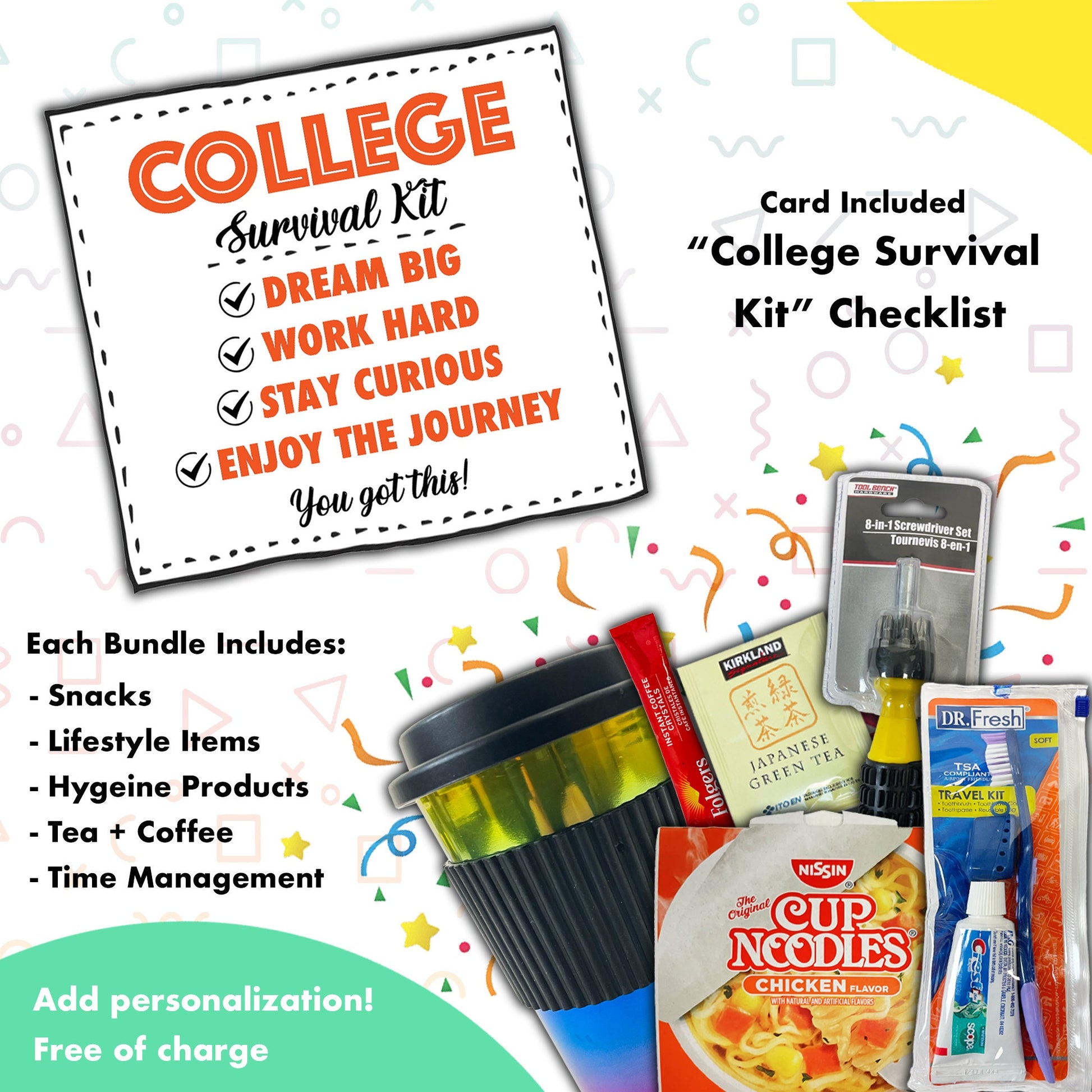 College Students Survival Snack Care Package Gift Box Fun