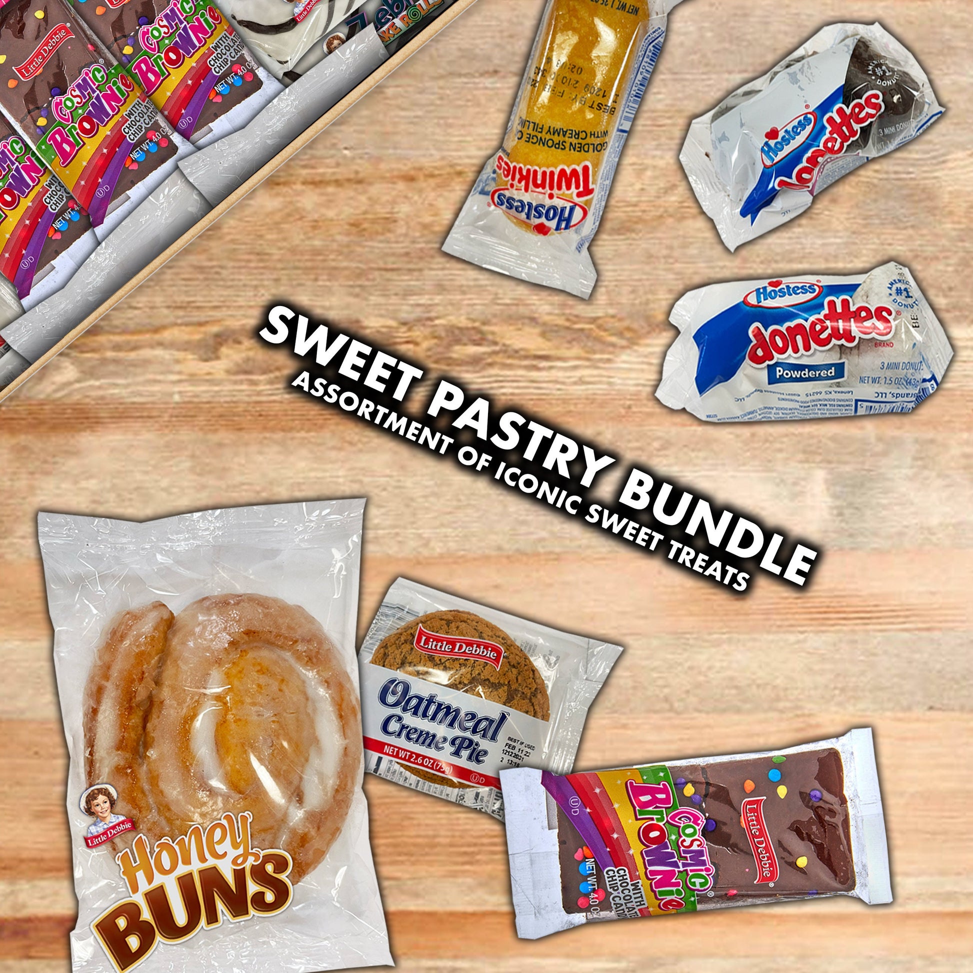 Sweet assortment of iconic sweet treats in a snack box
