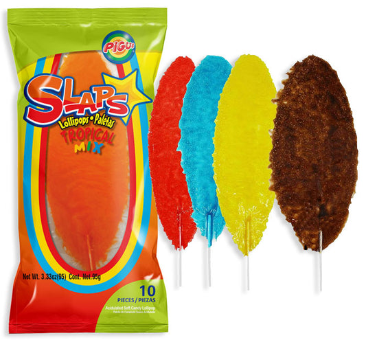 Slaps Lollipops Tropical Peg Bag (10 Count)